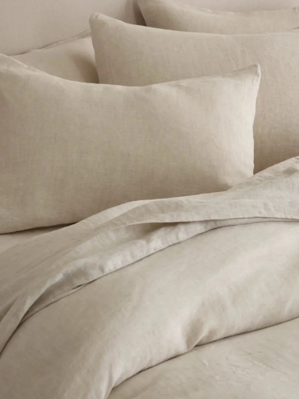 European Linen Chambray Pillowcase Set of 2 King Natural